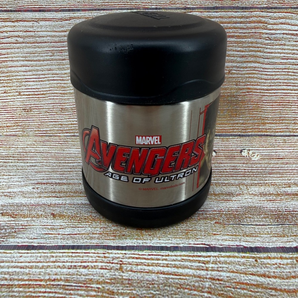 Marvel Avengers Age of Ultron Thermos Stainless Steel Food Jar Insulated Black
